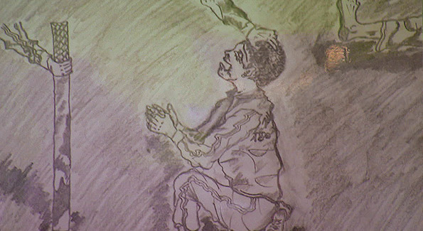 형제복지원 생존피해자 한종선 씨가 형제복지원 실상을 그린 그림.