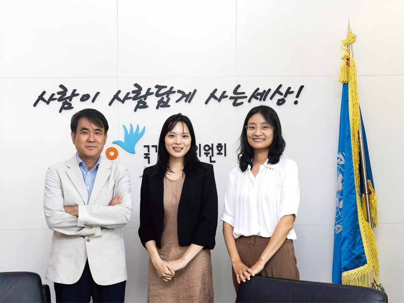 왼쪽부터 이완(아시아 인권문화연대 활동가), 김지림(공감 변호사), 권영실(동천 변호사)