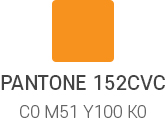PANTONE 152CVC C0 M51 Y100 K0